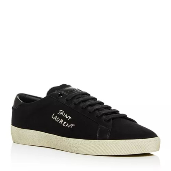 Saint Laurent Black and Cream Sneakers Minimalist Design - Picture 1 of 5